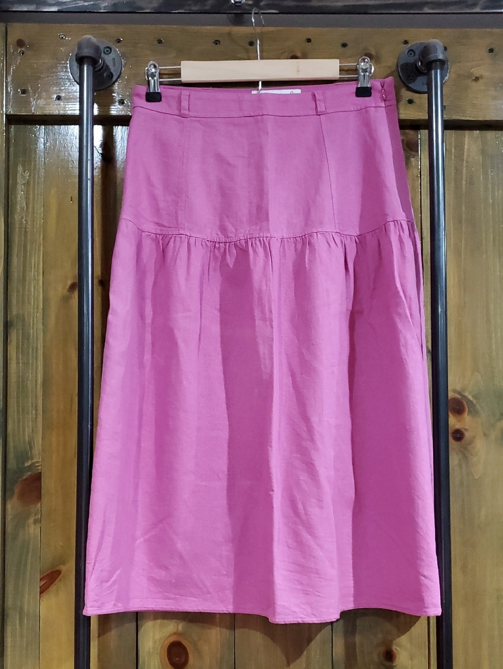 Sam Edelman Pink Tiered Midi Skirt
